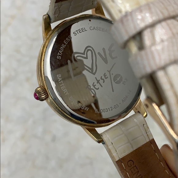 Betsey Johnson Watch w/ Crystals - Picture 6 of 7